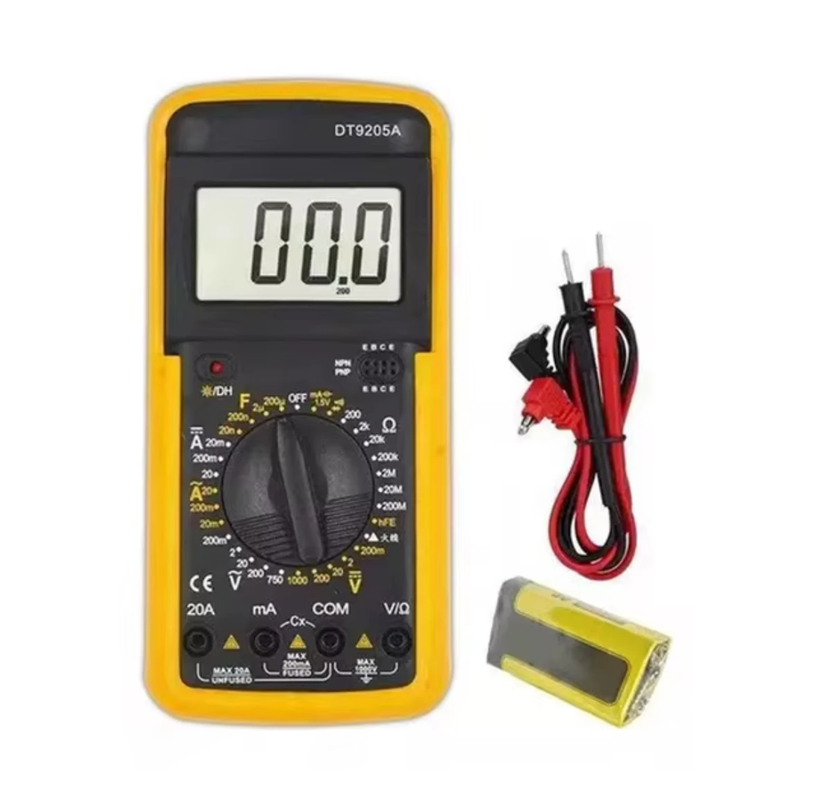 Digital multimeter with Dt9205a display