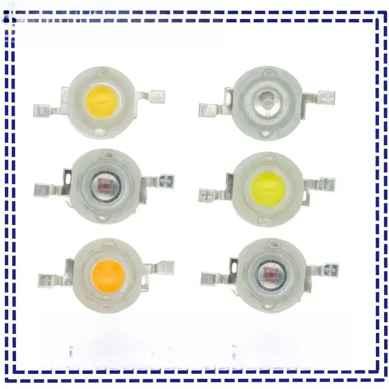 10szt 3W High Power LED Chip Lamp Bulb 110-120LM Bead Line Emitter Diode White Red Green Blue Yellow DIY Led Light Decoration — zdjęcie 2