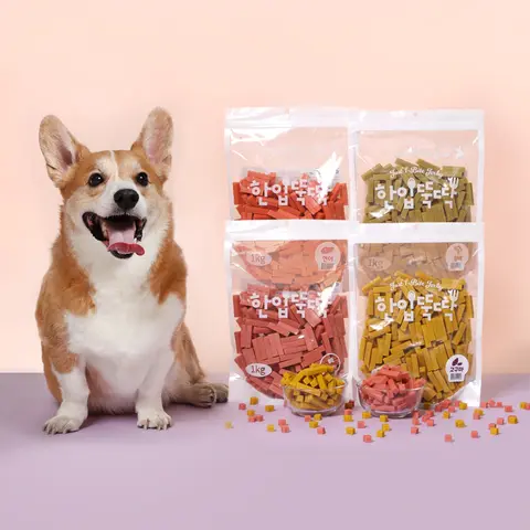 [펫토리아] 한입뚝딱 대용량 강아지져키 간식 1kg