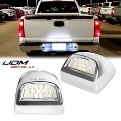 18 LED License Plate Lights for Chevrolet Silverado 1500 2500 3500 Avalanche GMC Sierra Suburban Tahoe Cadillac Escalade 6000K
