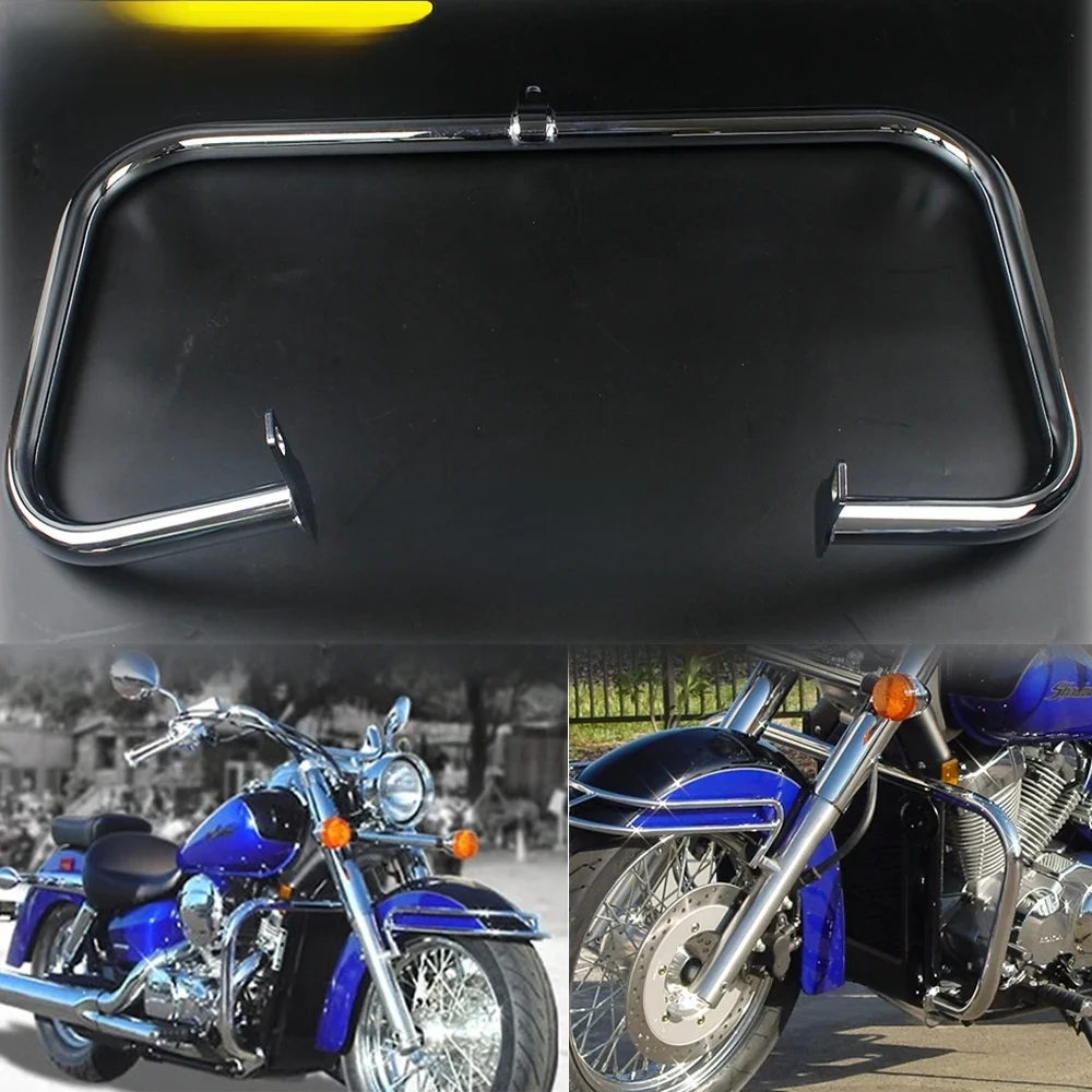 Dla Honda Shadow Aero VT 750 750C 400 motocykl Chrome osłona silnika autostrada pasek awaryjny osłona ogrodzenia Protector zderzak 2004-2011 — zdjęcie 2