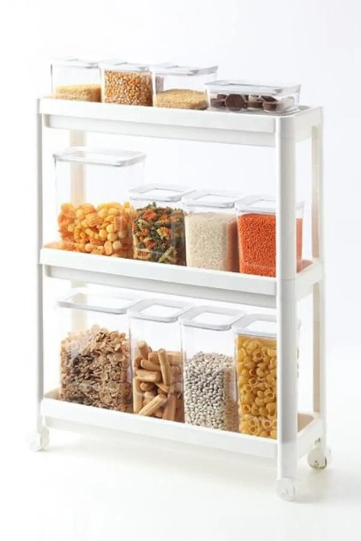 3-Tier Wheeled Shelving Unit Bathroom Kitchen Organizer Shelf Storage Racks Holders