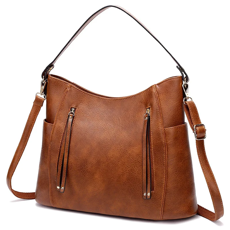 

High Quality Genuine Leather Women Crossbody Shoulder Bags Luxury Solid color Cow Leather Handbag Female Messenger Tote Sac