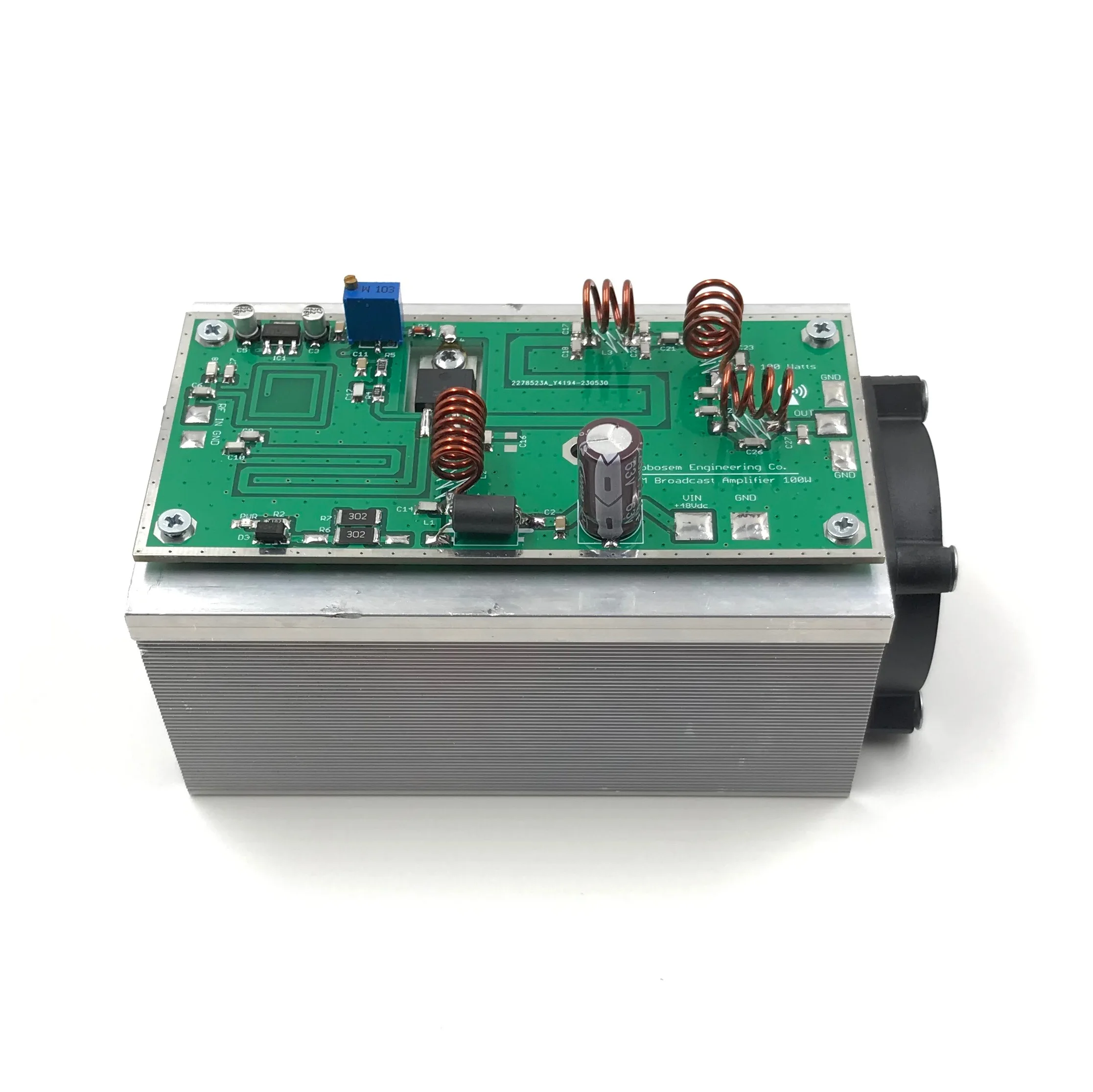 100W FM Transmitter Power Amplifier Module 87.5-108 MHz for PLL Transmitters Radio Broadcasting VHF RF Amp Finished