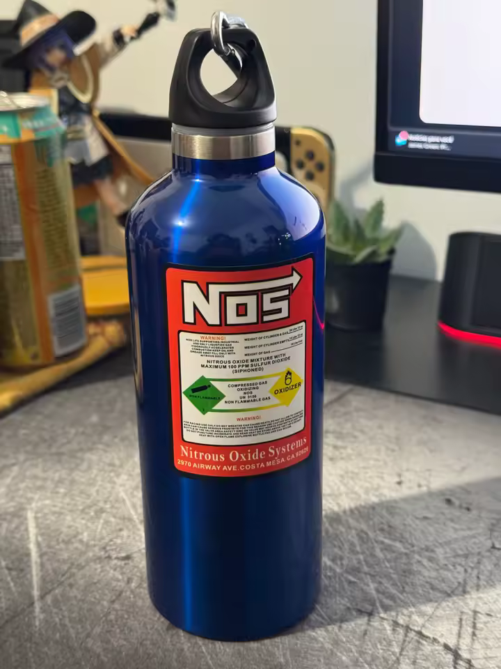 Botella NOS azul 500ml oficina