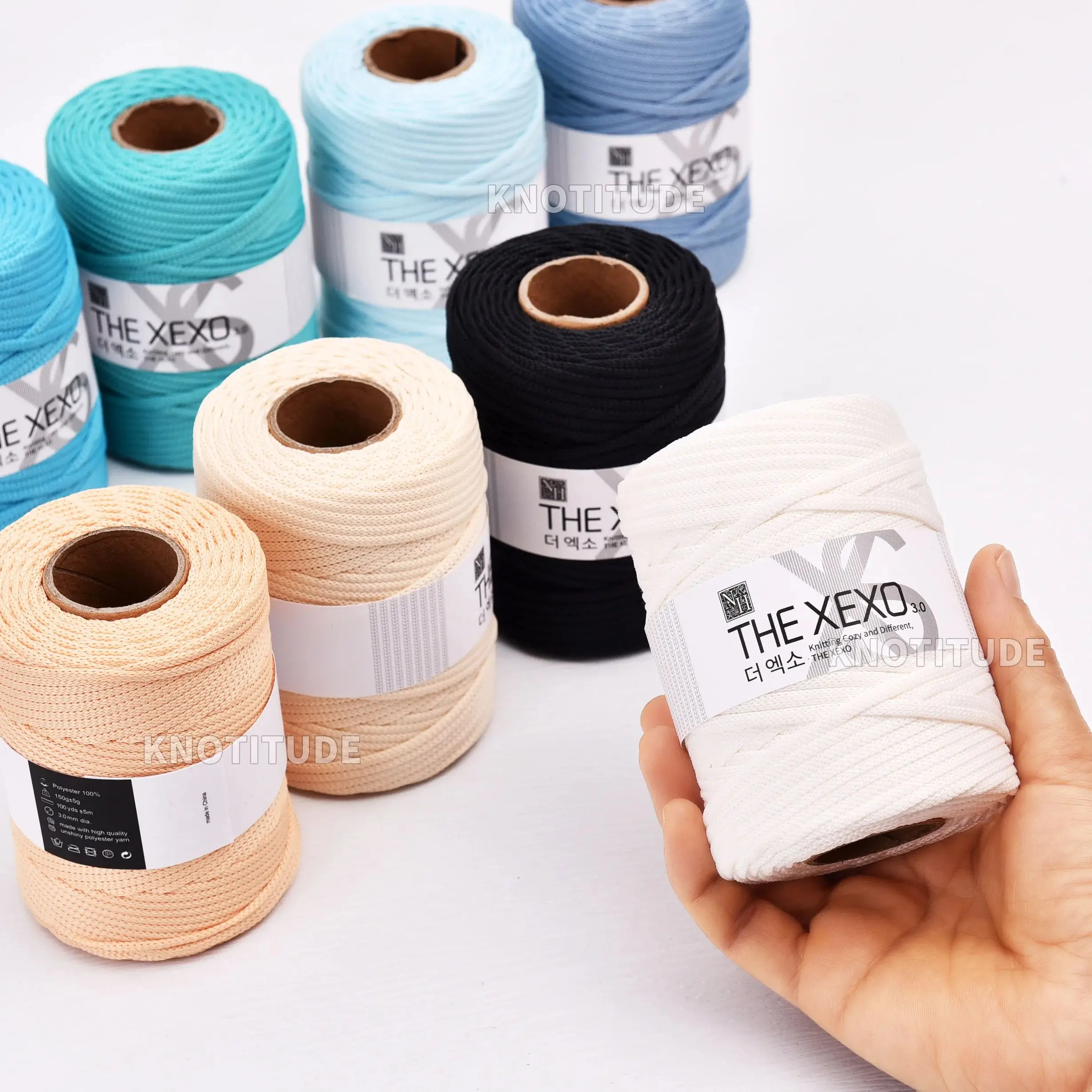 3.0Mm X 100 Meter Chunky Polyester Breigaren Poly Tube Garen Voor Tas & Handwerk Accessoires Polyester Tube Garen