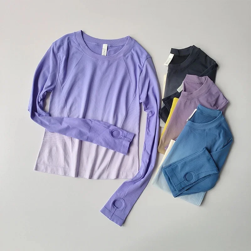 T-shirt de sport amincissant progressif, combinaison de Fitness pour femmes, haut moulant à séchage rapide, combinaison de Yoga, entraînement, coupe ajustée, manches longues