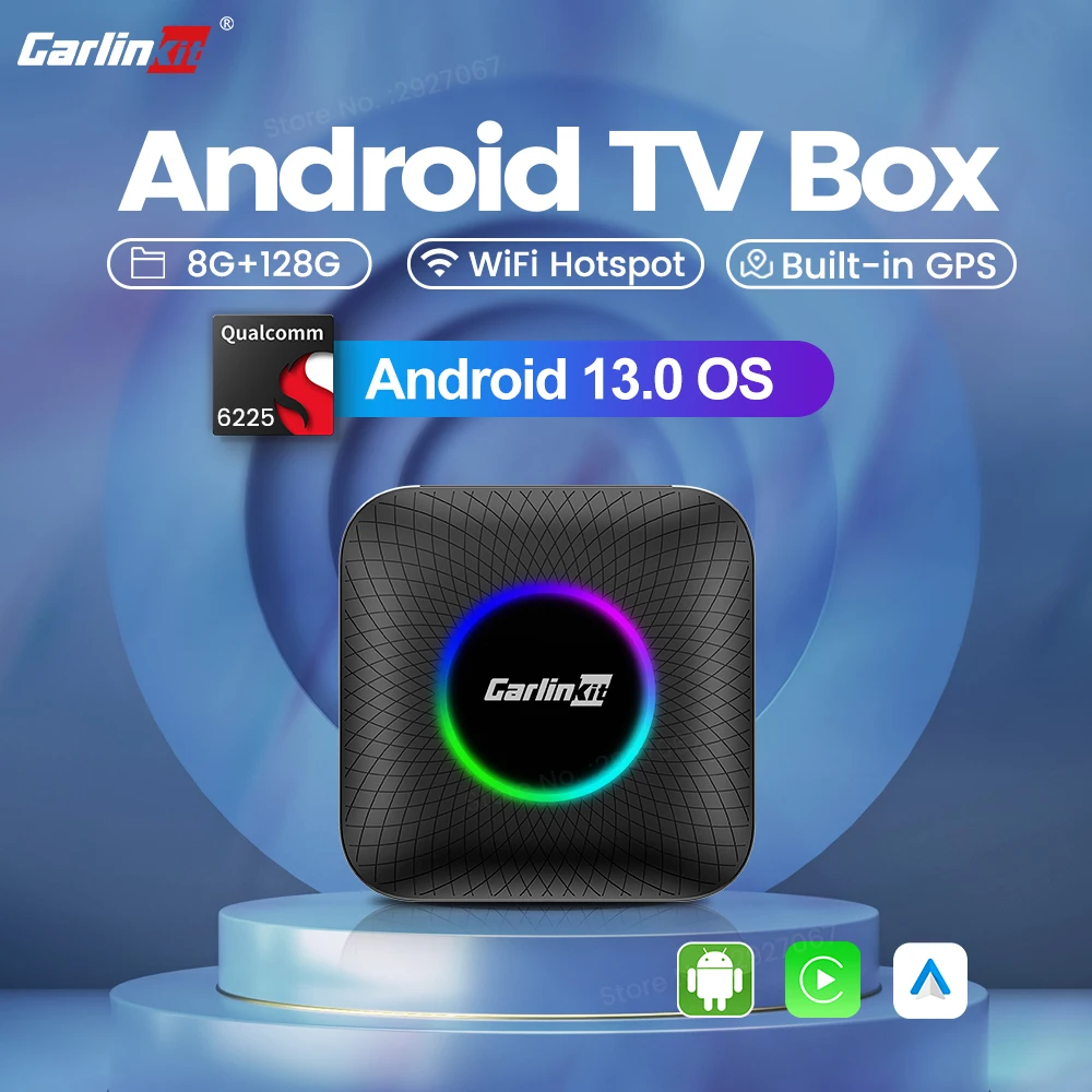 CarlinKit Android 13 CarPlay Ai Box SM6225 8 cores 8G+128G Wireless CarPlay Smart Car TV Box Android Auto Support 512GB SD Card