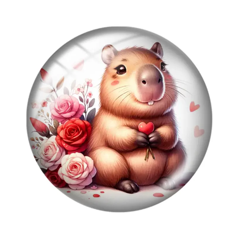 Immagine 7: acquerello Animale Amore 12/18/20/25mm vetro cabochon braccialetto anelli pendenti per gioielli demo orecchini indietro Fare risultati