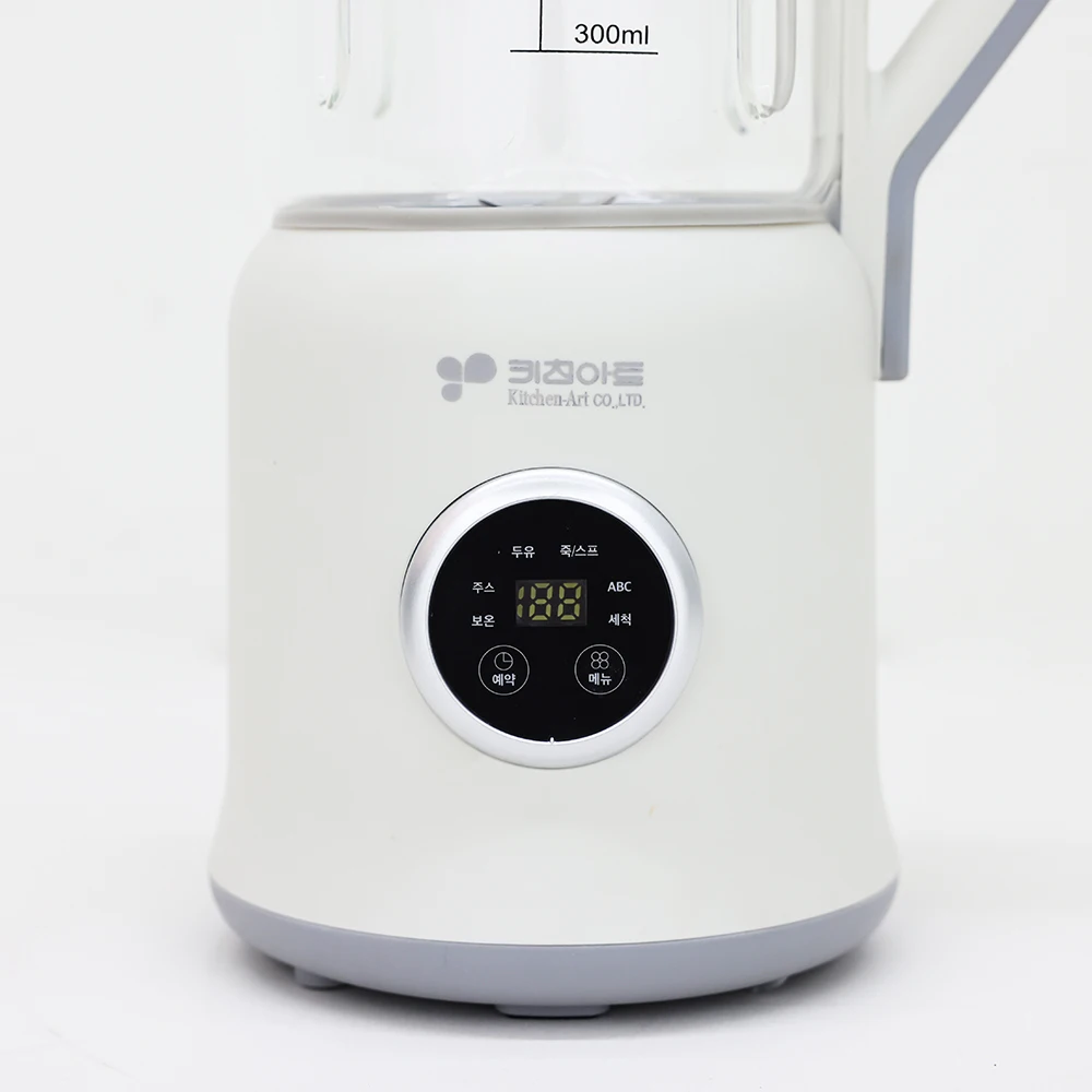 R آلة صنع زيت الصويا المقاوم للحرارة للمطبخ من الفولاذ المقاوم للصدأ ، غطاء تعبئة مزدوج من الزجاج المقسى ، سحق عالي السرعة ، حافظة للحرارة ، آلية ، مغسولة ، عصيدة الصويا ، حساء ، عصير ، حبوب ، نودر ، من 1 لتر