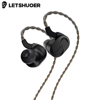 Letshuoer-auriculares internos S08 de cuarta generación, dispositivo de audio de doble bobina con cable, Monitor de controlador magnético plano de 13mm, HiFi