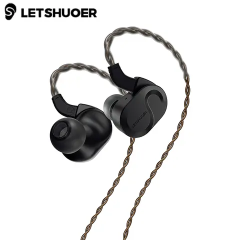 Letshuoer S08 In-ear-hörlurar fjärde generationens dubbelspole 13 mm plan magnetisk drivrutinmonitor HiFi-hörlurar trådbundna hörlurar 10 best sales letshuoer - №1