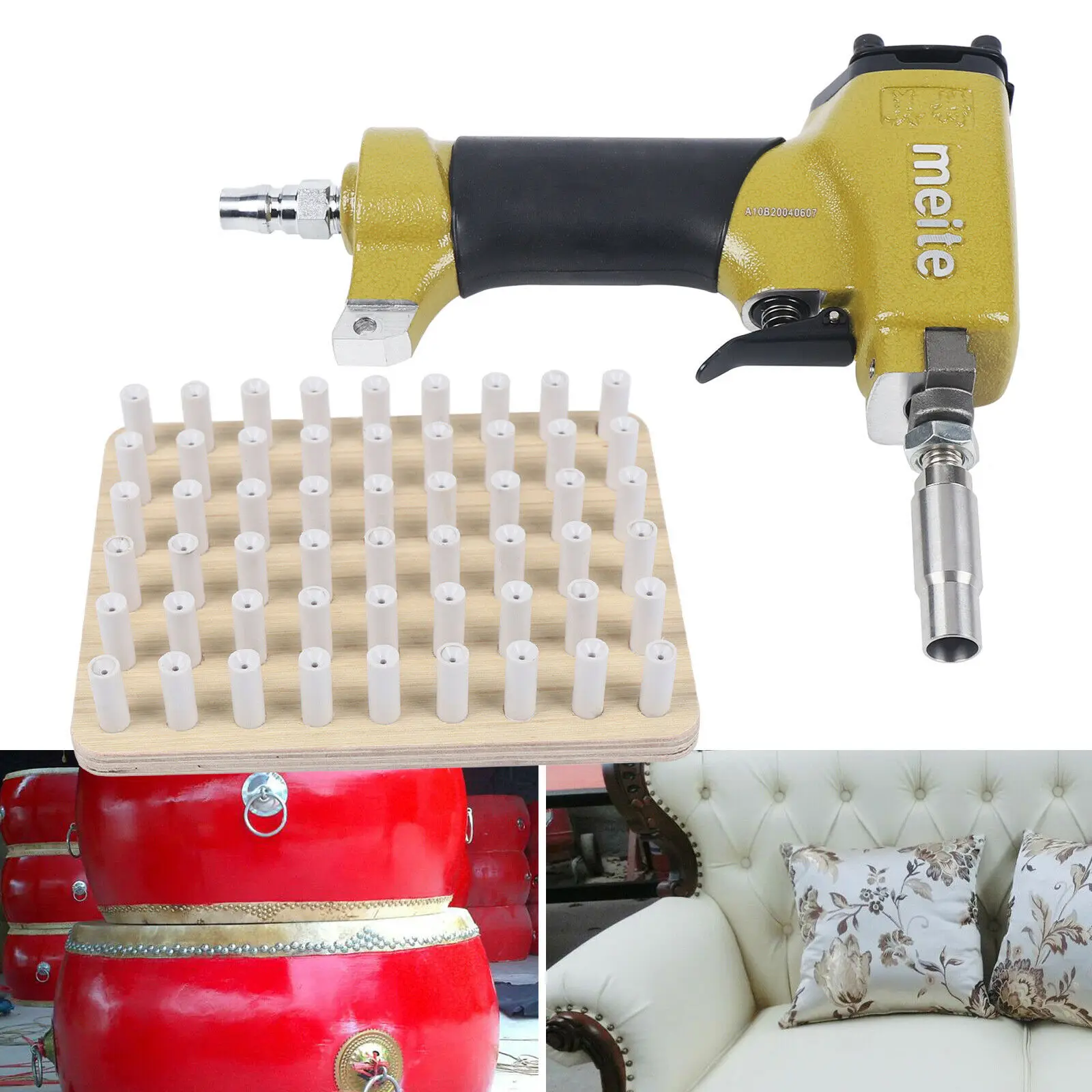 

Home Compressor Tools 1620 Pneumatic Deco Nailer Decorative Nailer Drawing Pin Gun for Upholstery Decorative Nails