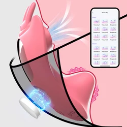 Vibrador de succión de clítoris para mujeres adultas, juguete sexual, estimulador de clítoris, bragas usables, Control por aplicación, producto sexual