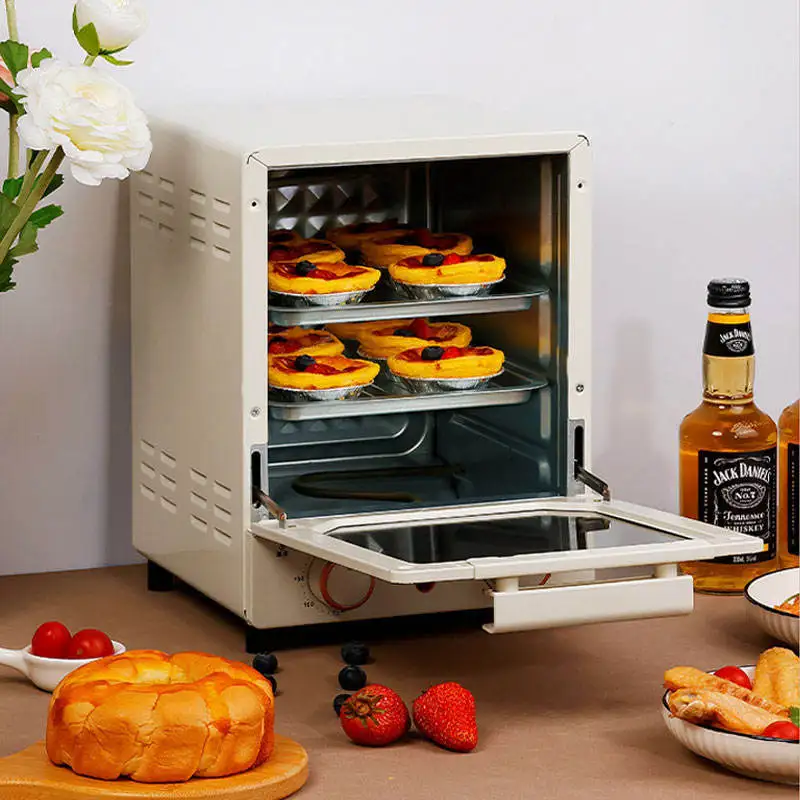 16L Mini Electric Oven 3 Tier Toaster Oven with Timer Temperature Control Compact Countertop Oven for Baking Roasting Home Kitch image 2