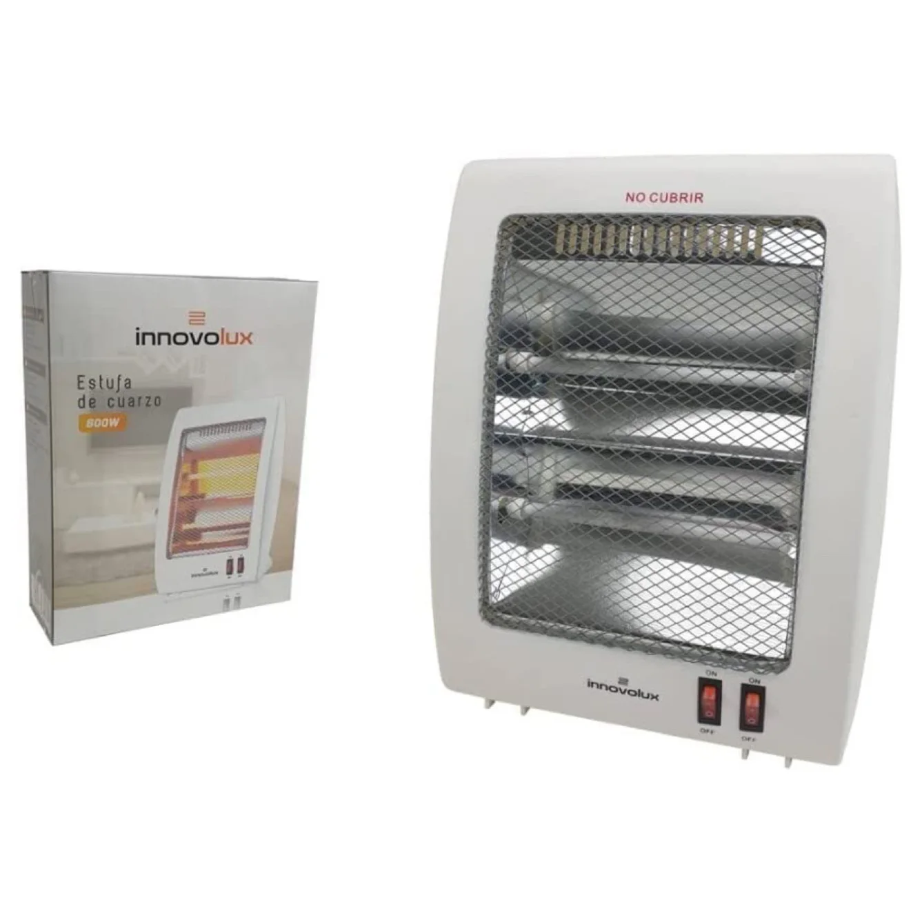 Stufa al quarzo leggera-riscaldatore da bagno-riscaldatore portatile a basso consumo-termostato regolabile-2 potenza 400/800w-antiroll e sistema di