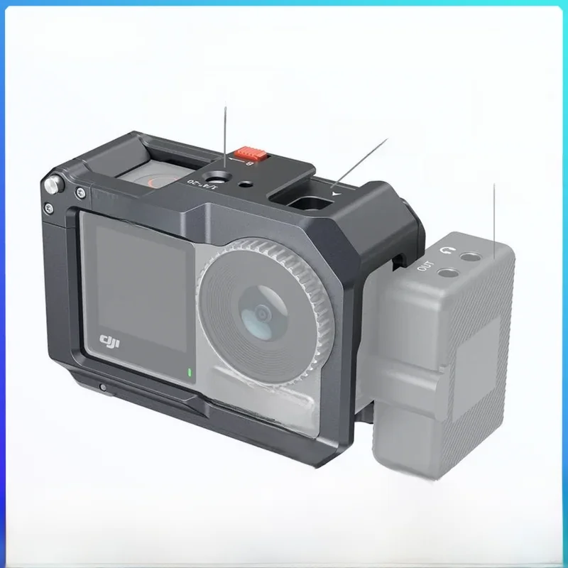 Gaiola de câmera SmallRig com sapato frio para tripé leve, compatível com DJI OSMO Action 3 e 4,