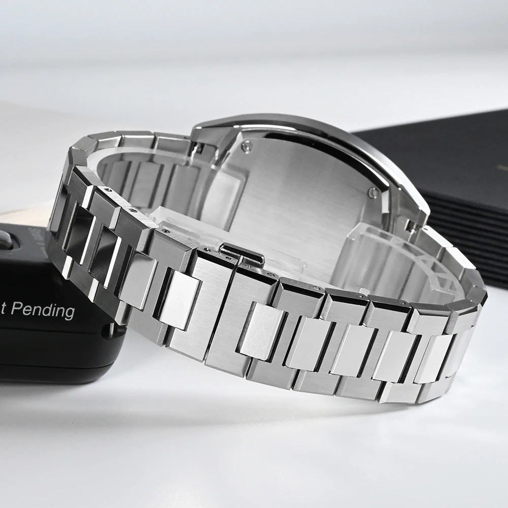 San Martin Watch Bracelet High Quality 316L Solid Stainless Steel Watch Parts 20mm Butterfly Clasp For SN026-G-C