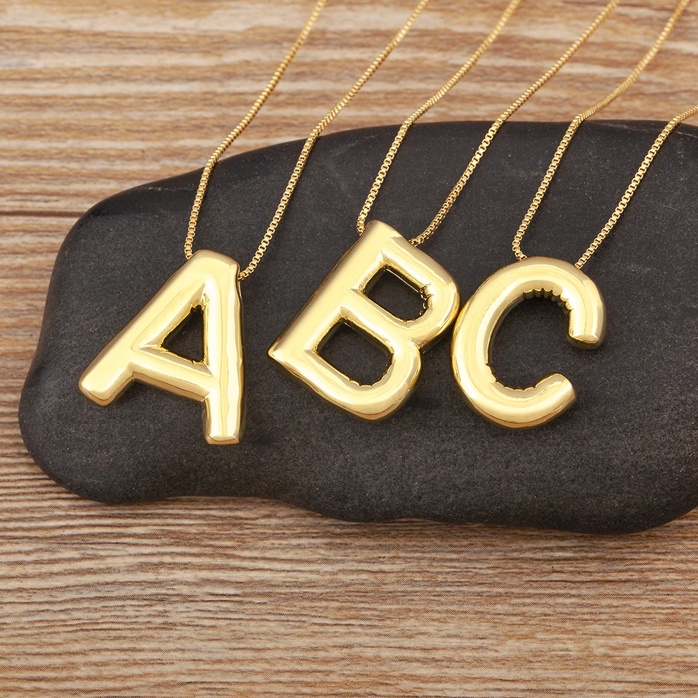 Nidin-قلادة نحاسية على طراز بانك عتيق للنساء ، حروف أصلية ، حروف أبجدية ، مجوهرات ذات اسم عتيق ، هدية حفلات يومية ، جديدة
