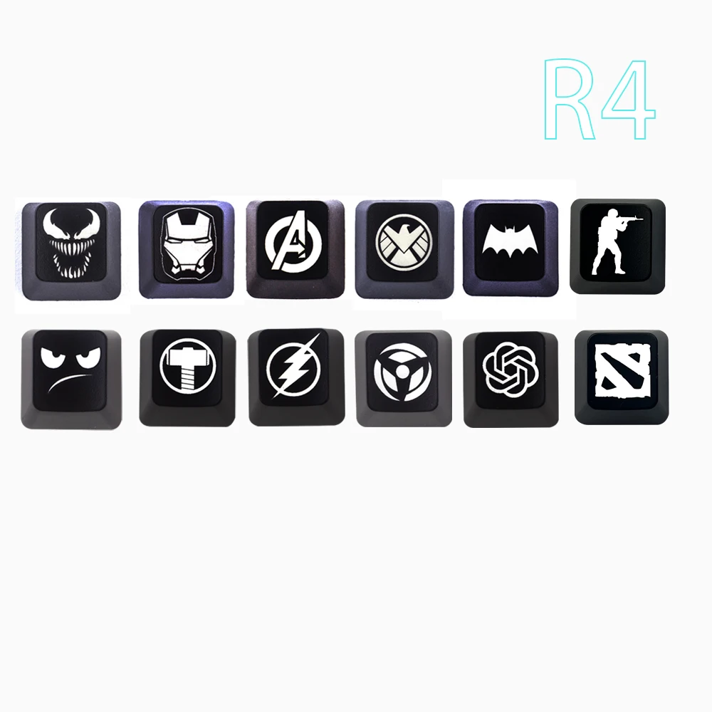 Keycaps For Mechanical Game Keyboard Keys Button R4 Height ABS Custom Cool Backlit Key Caps for ESC and All R4Keys Keypads