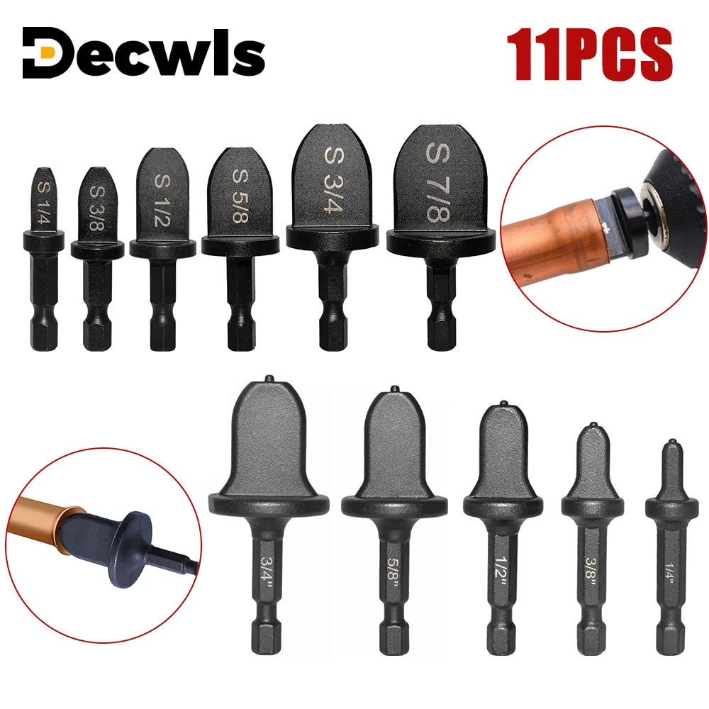 

11Pcs Cpper Pipe Expander,Household Pipe Expansion Drill Bit,Air Conditioning Metal Pipe Forging Tool,Electrical Plumbing Repair