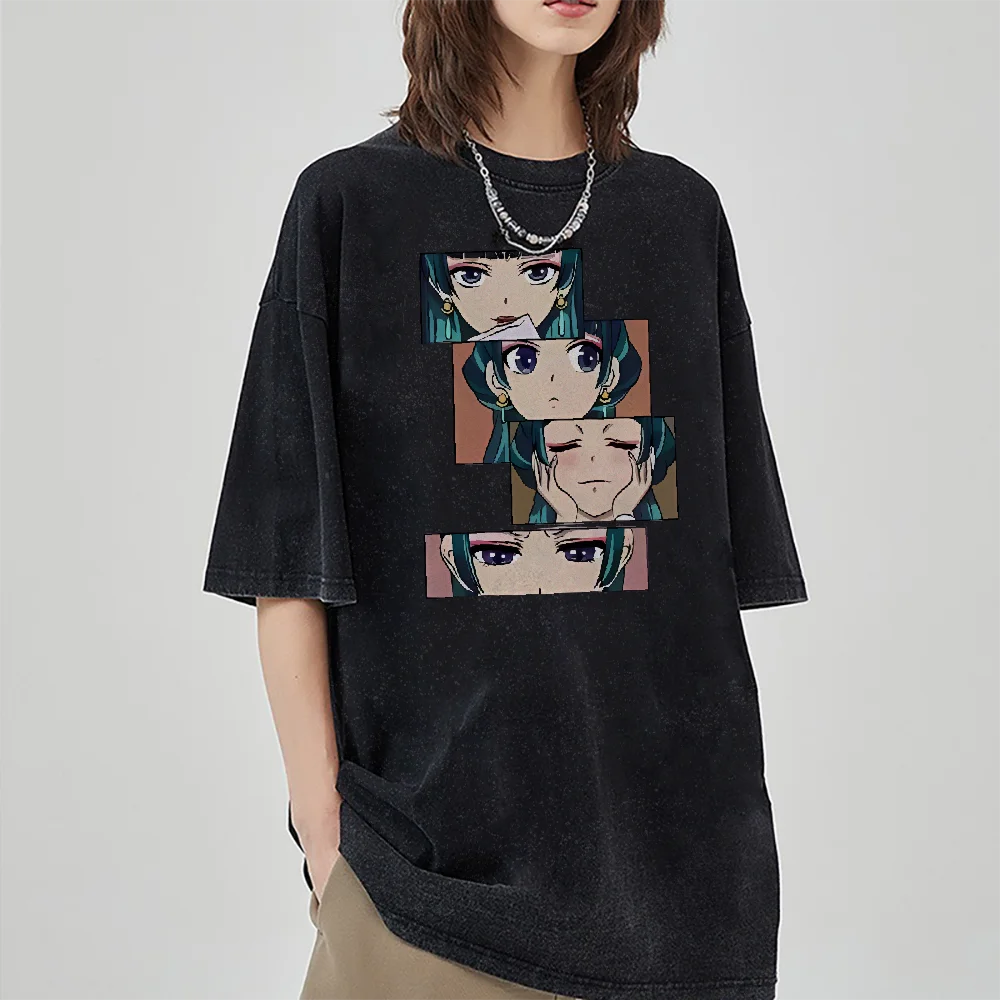 

Женская рубашка в стиле Харадзюку в стиле аниме, милые футболки, женская футболка с рисунком «Дневники аптекарь», повседневные топы с короткими рукавами и круглым вырезом