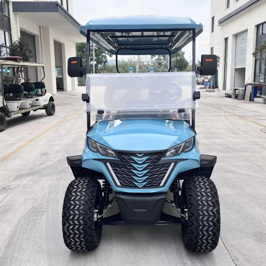 Legal Driving Electric Golf Buggy Golf Carts Electric 6 Seater Golf Cart with Rain Cover Cheap 4 Wheel Sightseeing Cart Club