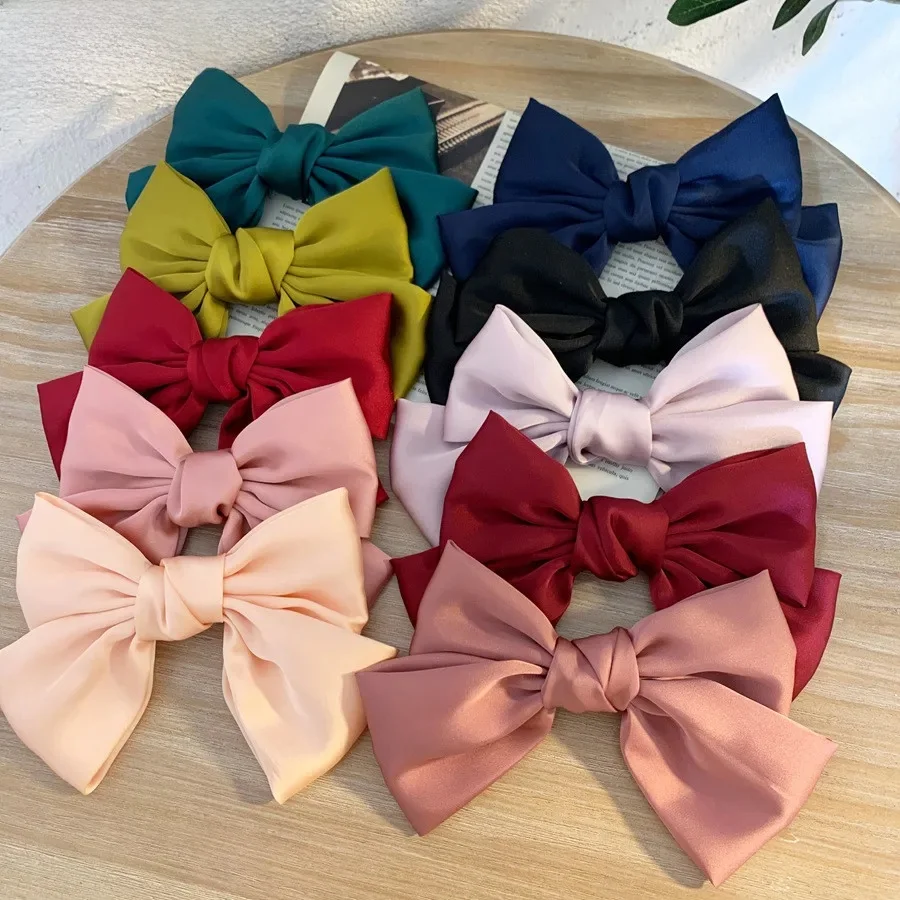 Nowe mody duże duże do kokardki do włosów Barrettes 2 warstwy szyfonu spinki do włosów dla kobiet Hairgrips kucyk klipy jakości akcesoria do włosów — zdjęcie 2