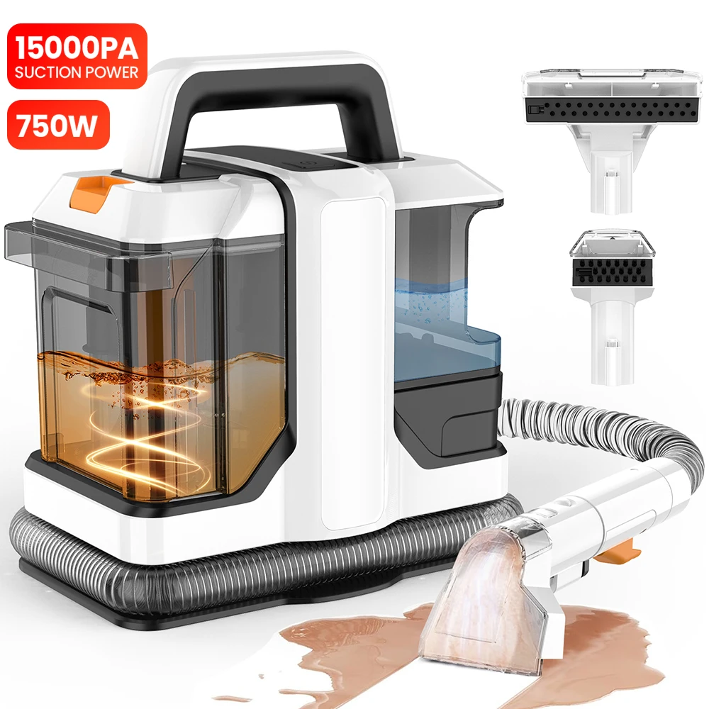 Draagbare Tapijtreiniger Machine 750W 15KPA Multifunctionele Handheld Mijt Remover Sofa Tapijt Natte Cleaner voor Sofa Autostoel