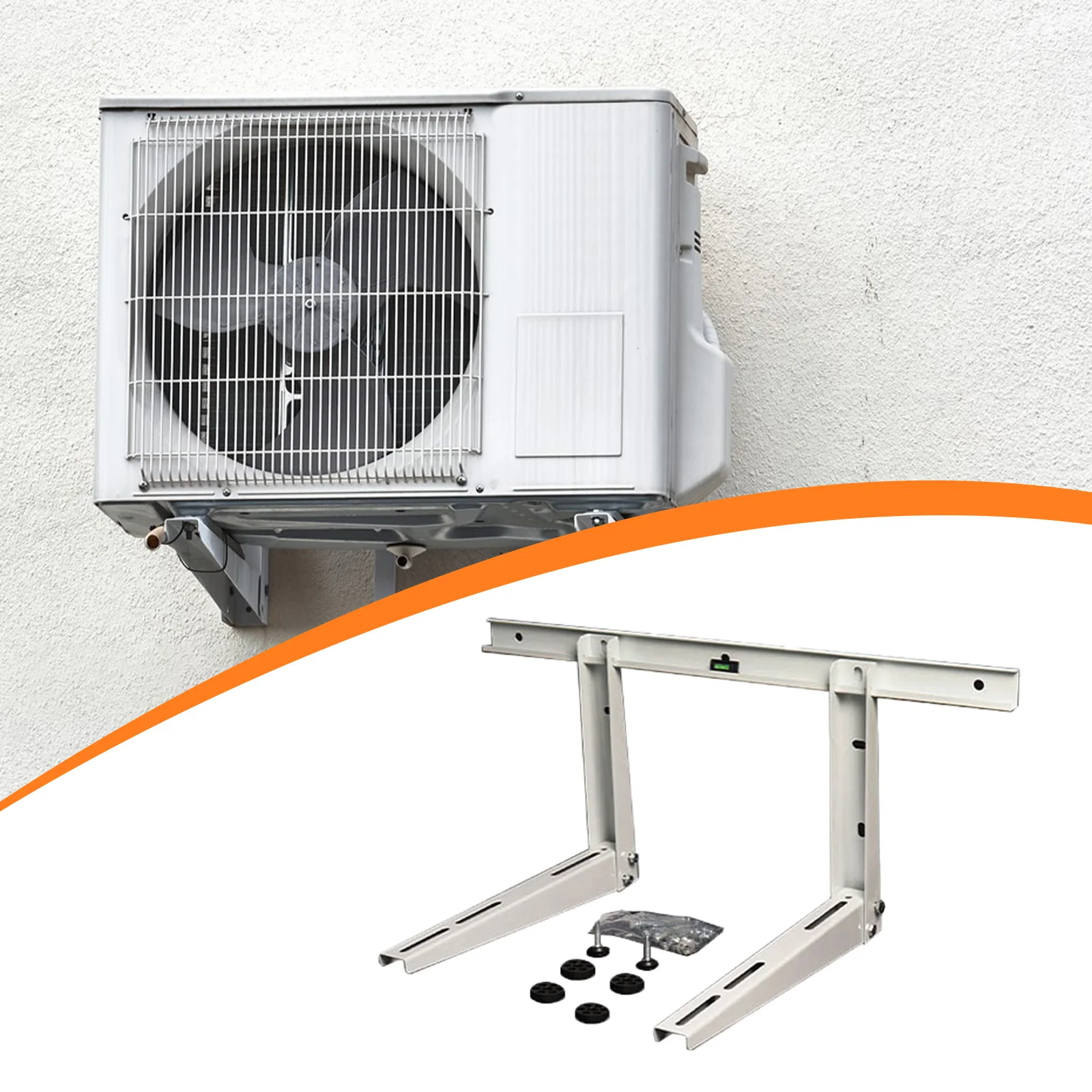 Air Conditioner Bracket Anti Vibration Condenser Pad Universal Heat Pump Ground Stand Outdoor Isolator for Home Bedroom Dorm