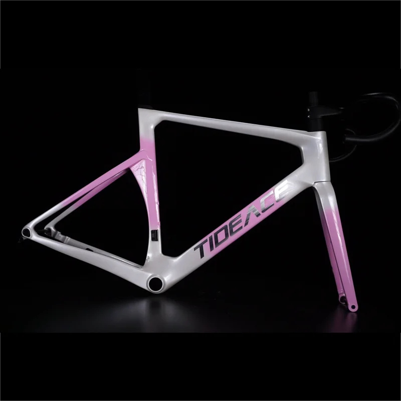 2024 Carbon Frame Road Bike Disc Brake Full Hidden Cable Aero Race Frames EPS T1000 Carbon Fiber Bicycle Frameset With Handlebar