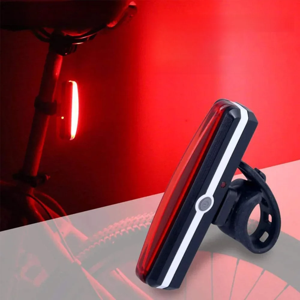 AliExpress NONE Bicycle Rear Light Bike Taillight Rechargeable Waterproof Bike Lamp Night Riding Safety Warning Tail Lights Cycling Accessories