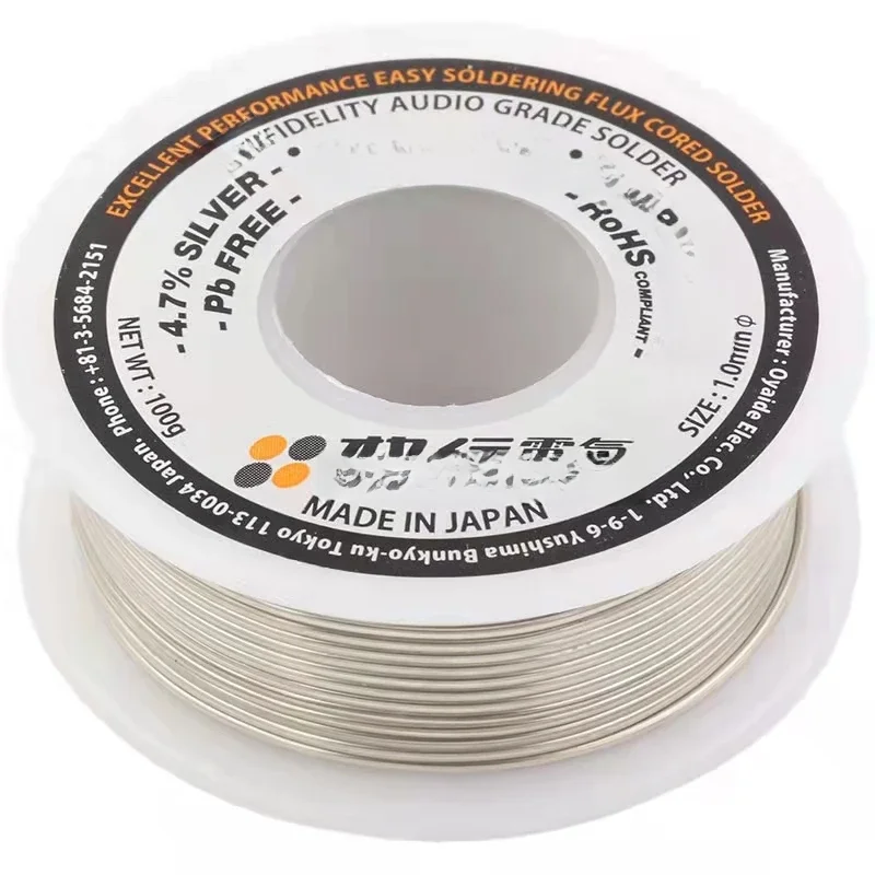 Hi-End 5 metrów Oyaide 4.7% Ag srebrny lut SS-47 1.0MM japonia oryginalny drut lutowniczy drut spawalniczy do majsterkowania HiFi — zdjęcie produktu 6