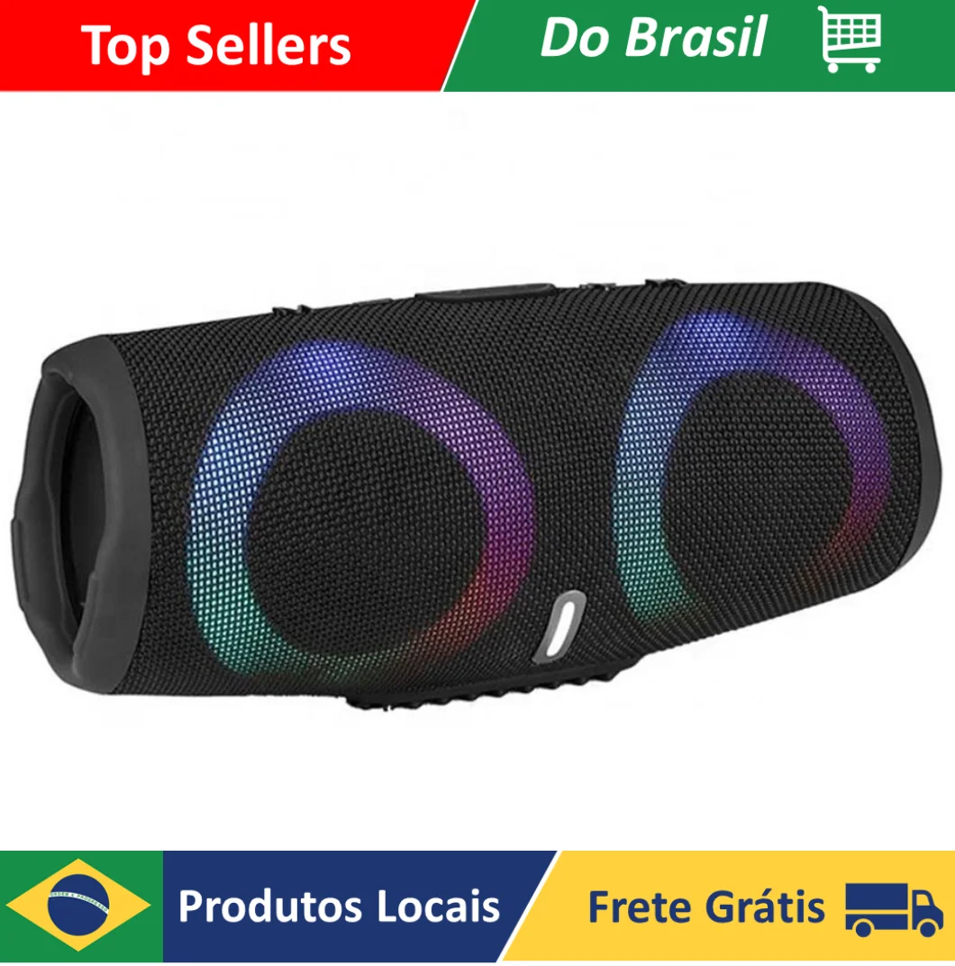 Sound Box Charge 5 RGB LED LARGE Wireless SD USDB AUX CARD RADIO Bluetooth Power Sound Box-2022 Model