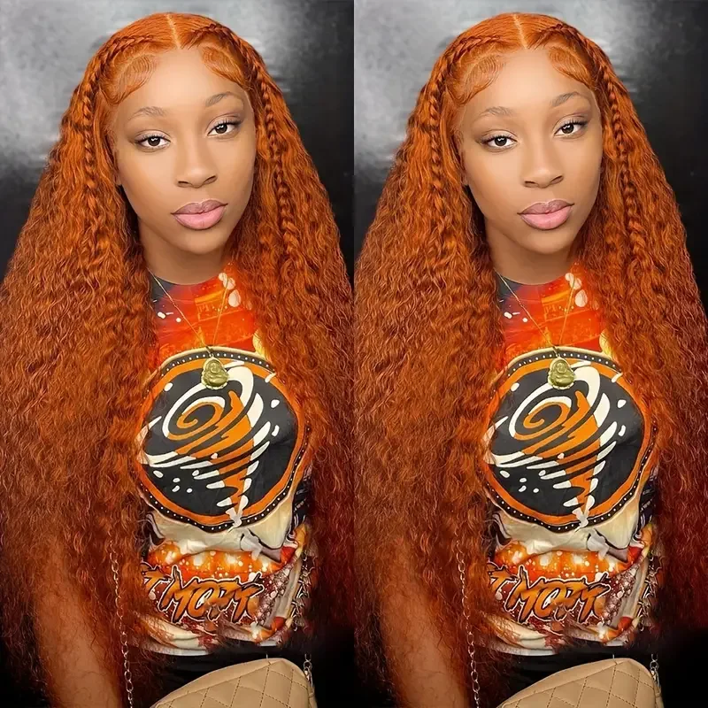 

Ginger Deep wave hd lace front wig human hair 13x4 Transparent Frontal 100% Human Hair Wig Brazilian Wigs 13x6 For Women Choice