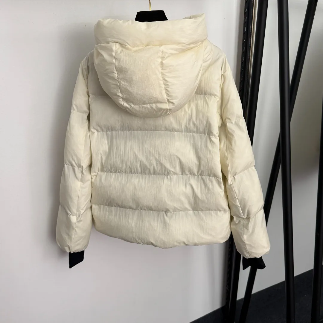 25 hiver nouvelle veste en coton à capuche à manches longues coupe-vent à Double poche épissage