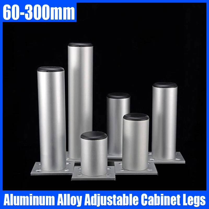 1PC 60-300mm Aluminum Alloy Adjustable Cabinet Legs Furniture Legs Cabinet Table Sofa Bed Feet Furniture Support Feet Hardware