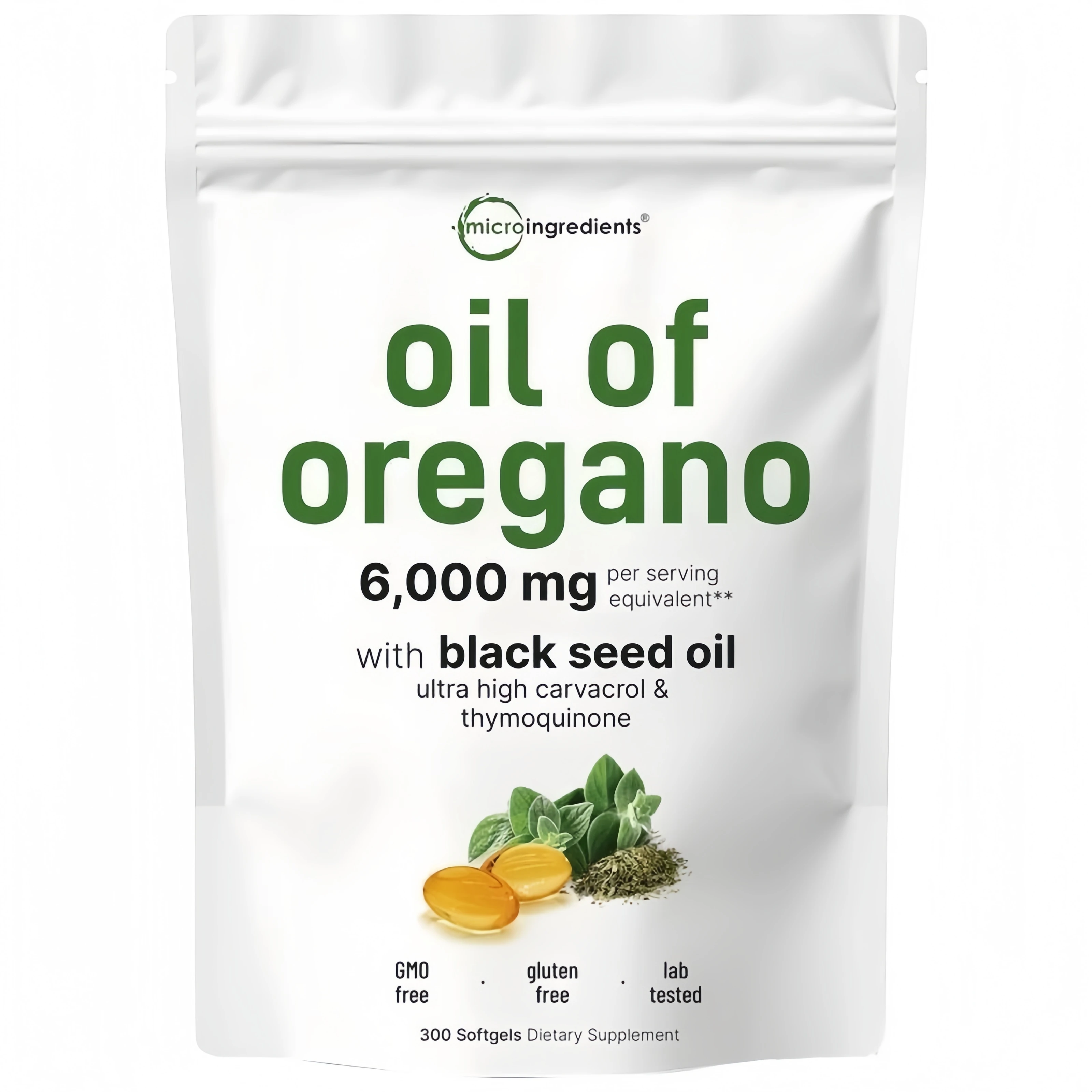 

Black Seed Oil 6,000mg with Oil of Oregano, 300 Softgels