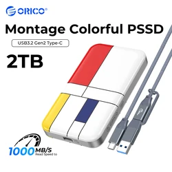 ORICO przenośny dysk SSD 1050 MB/s zewnętrzny dysk półprzewodnikowy 2TB 1TB 256GB 512GB USB 3.2 Gen 2 type-c MTQ PSSD do notebooków