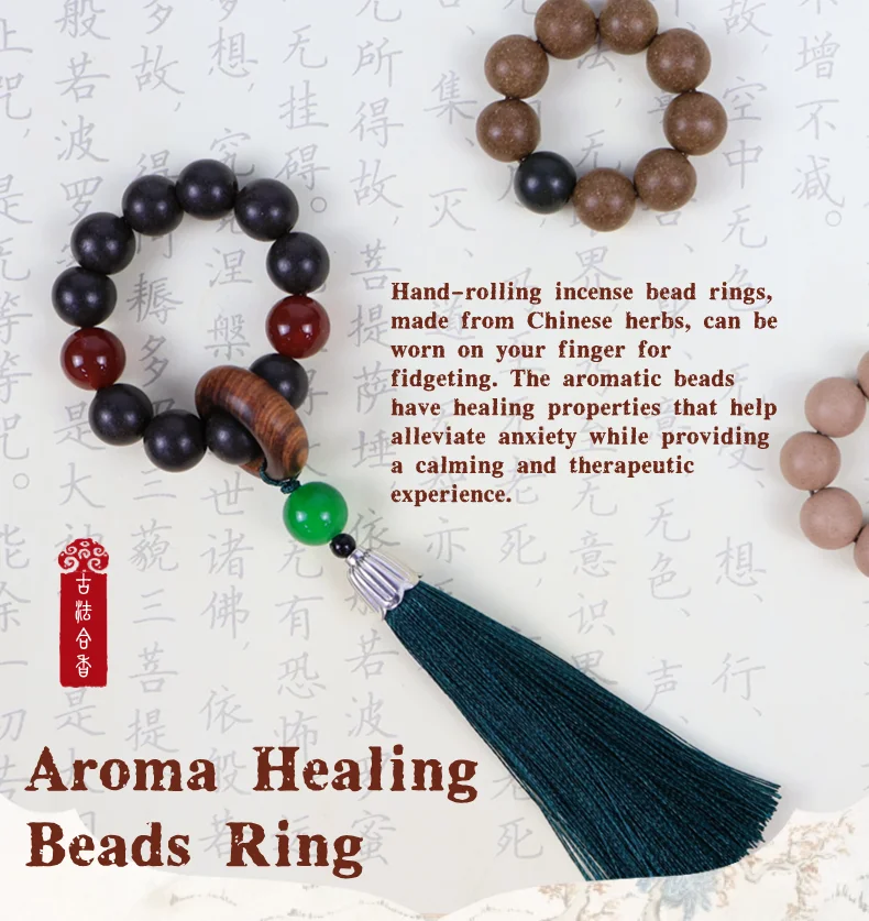 

Tuhopeta Chinese Incense beads hand finger Handmade Traditional Buddhist bead rosary Calming and Sleeping Effect relieve stress