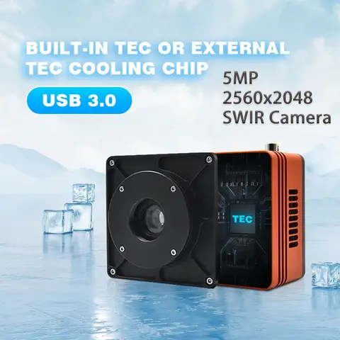 2560x2048 SWIR Camera IMX992 Sensor Chip High Frame Rate Infrared Area Scan With Built-in/External Cooling Tec And Lens Vision