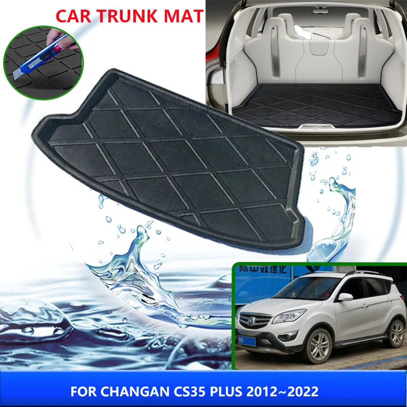 For Changan CS35 Plus 2012~2022 2015 2018 2019 Car Rear Trunk Mat Waterproof Protective Liner Trunk Floor Tray Mats Accessories