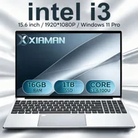 Xiaman Business Ultra-thin Laptops 15.6' Intel Core I3-6100U Intel Notebook PC Backlit Keyboard Laptop 1920*1080P 16GB RAM 1TB SSD Office Study Computer Windows 11 Fingerprint Unlock