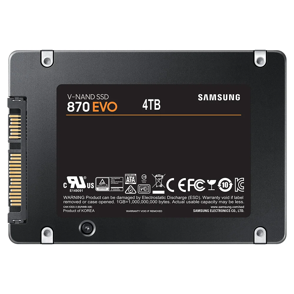 Samsung Electronics official certification Samsung 870 EVO SATA SSD 4TB genuine MZ-77E4T0BW