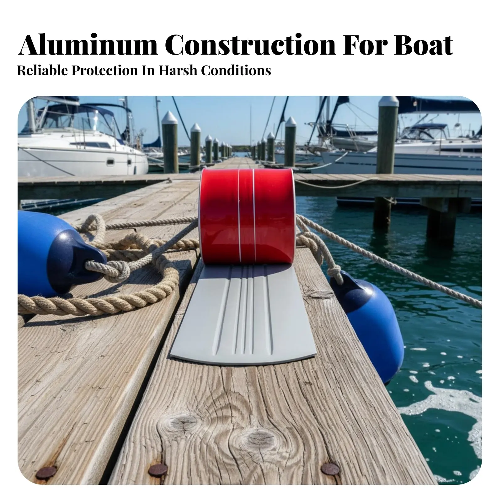 Protection de quille en aluminium de 39,37 pouces de long pour bateaux de pêcheurs – Protège contre les roches, les rampes, les rayures et les dommages – Pièce de rechange