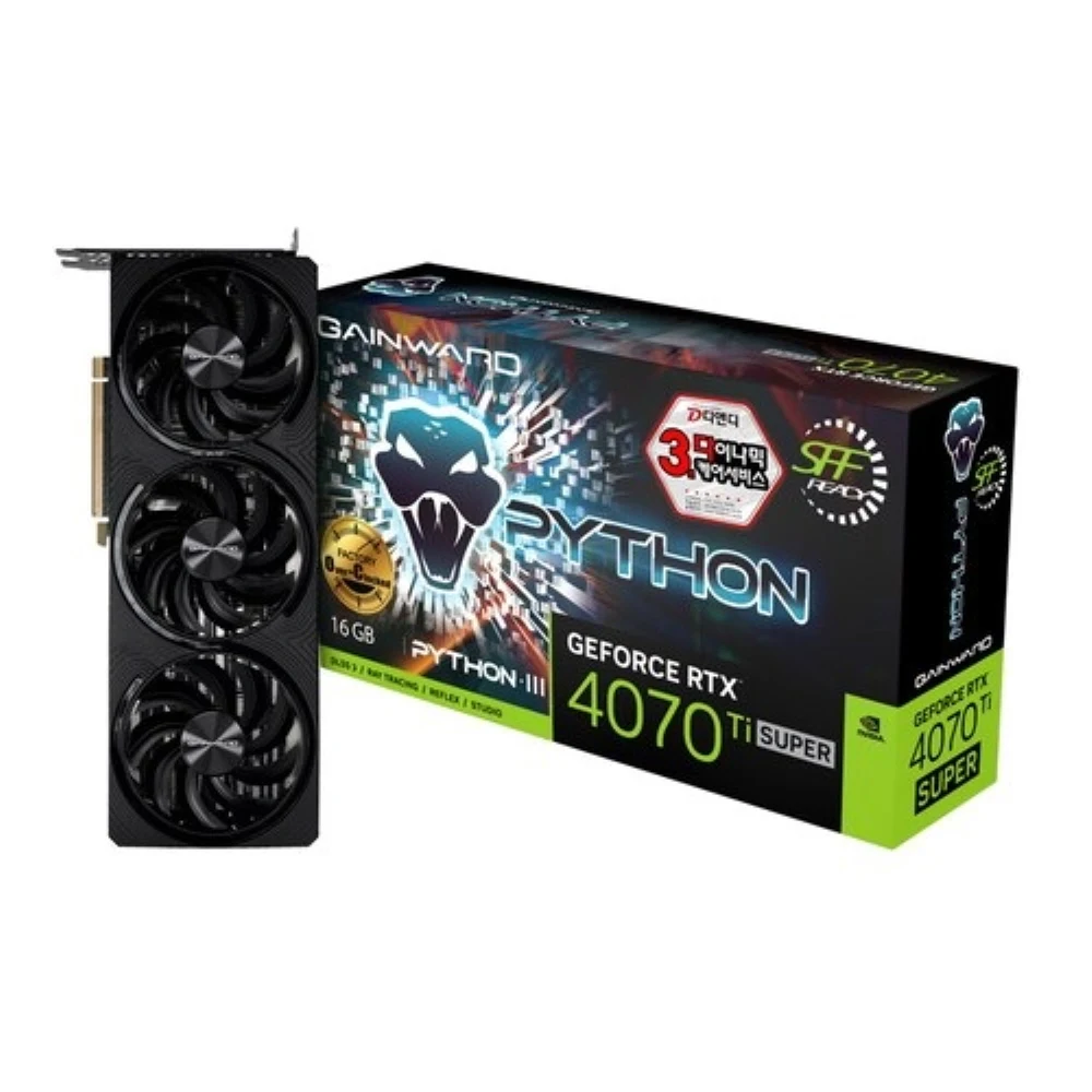 GAINWARD GIForce RTX 4070 Ti SUPER Python III OC D6X16GB VGA Graphics Card Domestic distribution Original