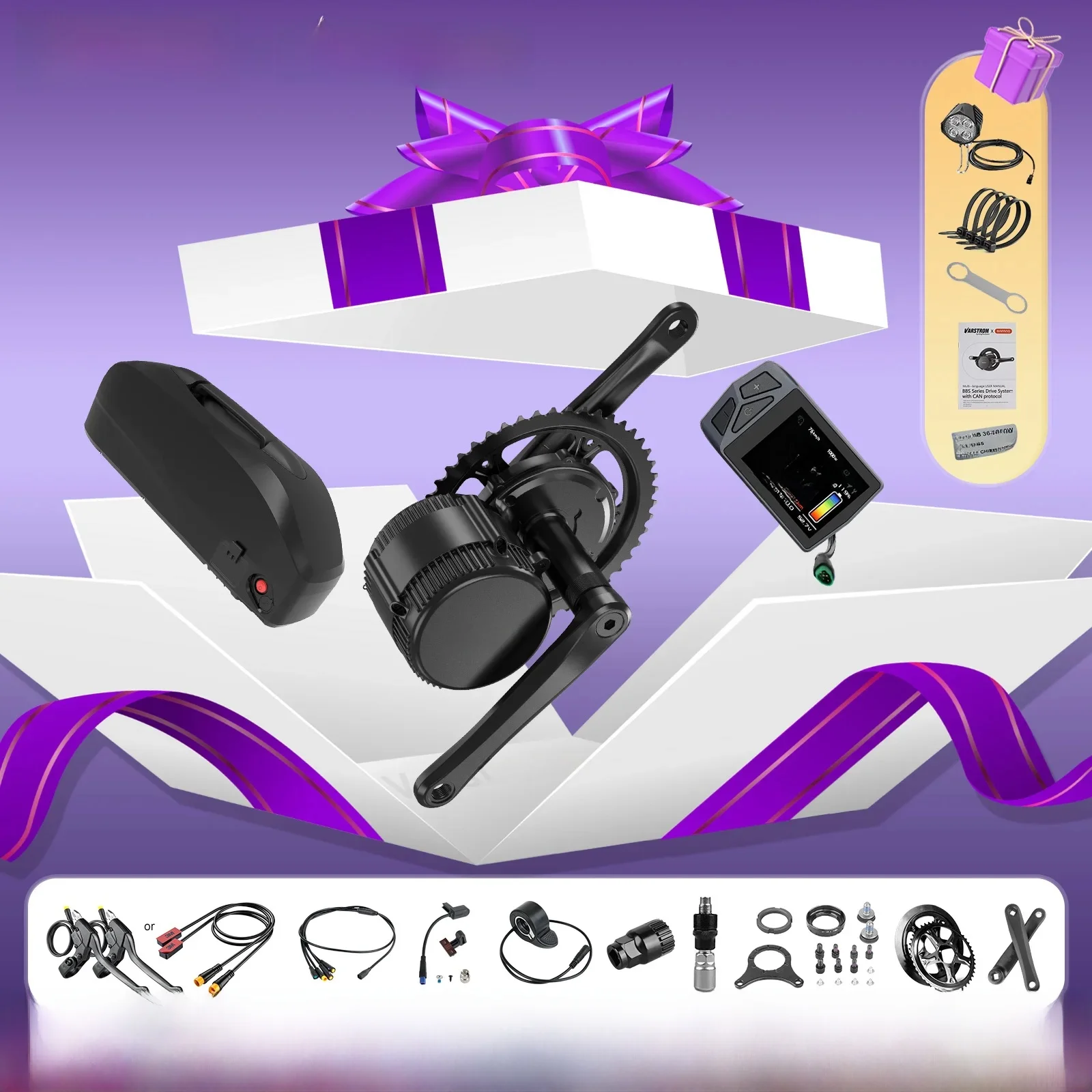 AliExpress BAFANG 48V250W 500W Mid Motor Kit 8Fun For BB 68MM 73MM Electirc Ebike Conversion Kit With 20Ah 17.5Ah 13Ah Hailong Battery Kits