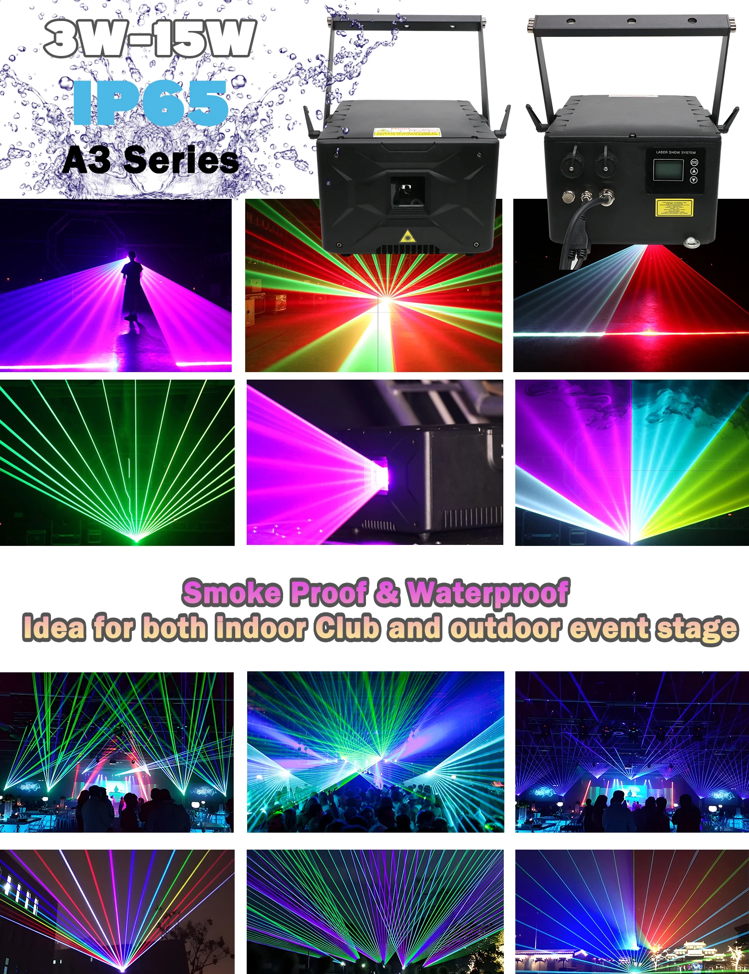 Iluminação da fase do casamento para o partido do DJ Disco, laser exterior, 5W, 8W, 10W