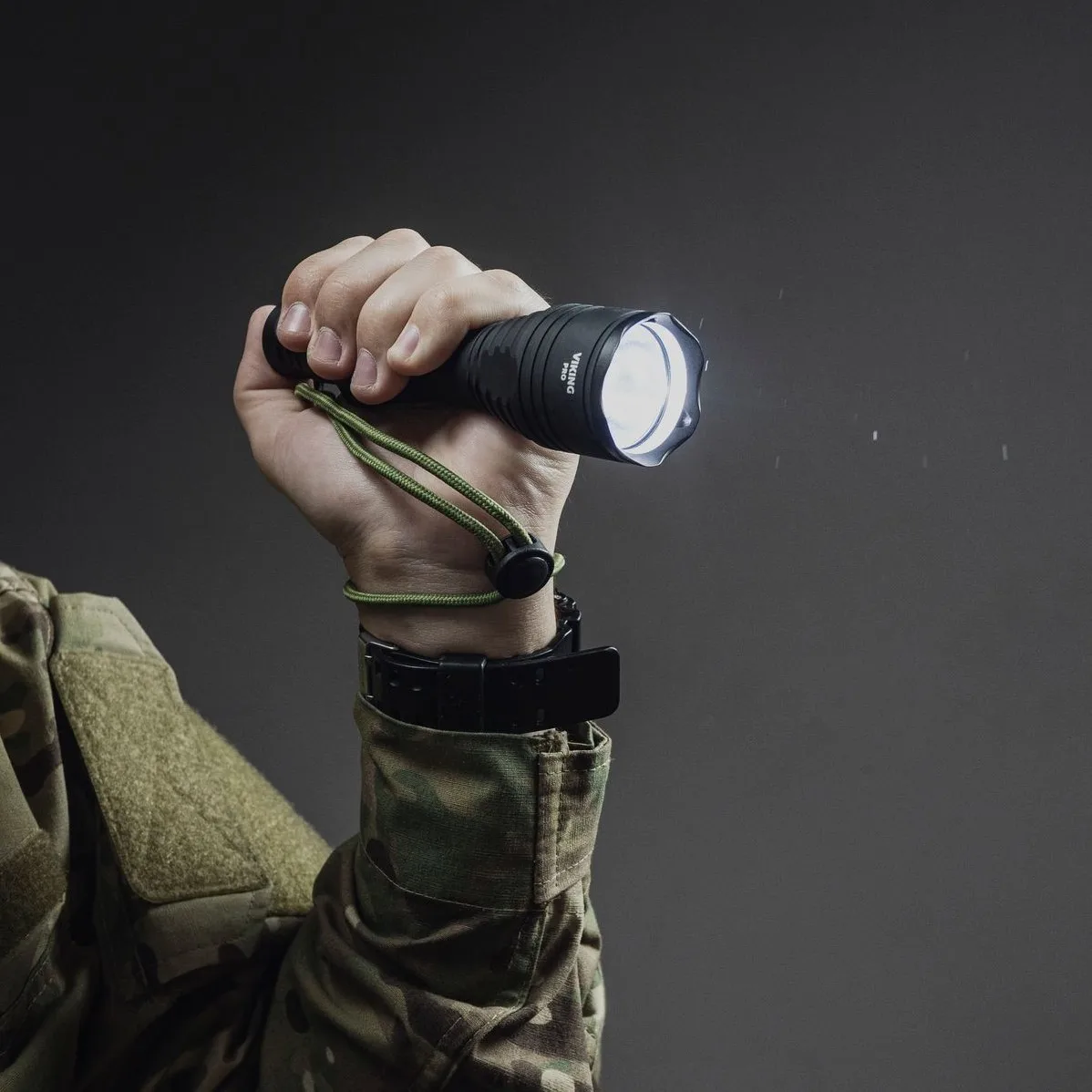 LED Tactical Flashlight Armytek Viking Pro Magnet USB F07702C Rechargeable Extended Set 2200 Lumens, 288 M.