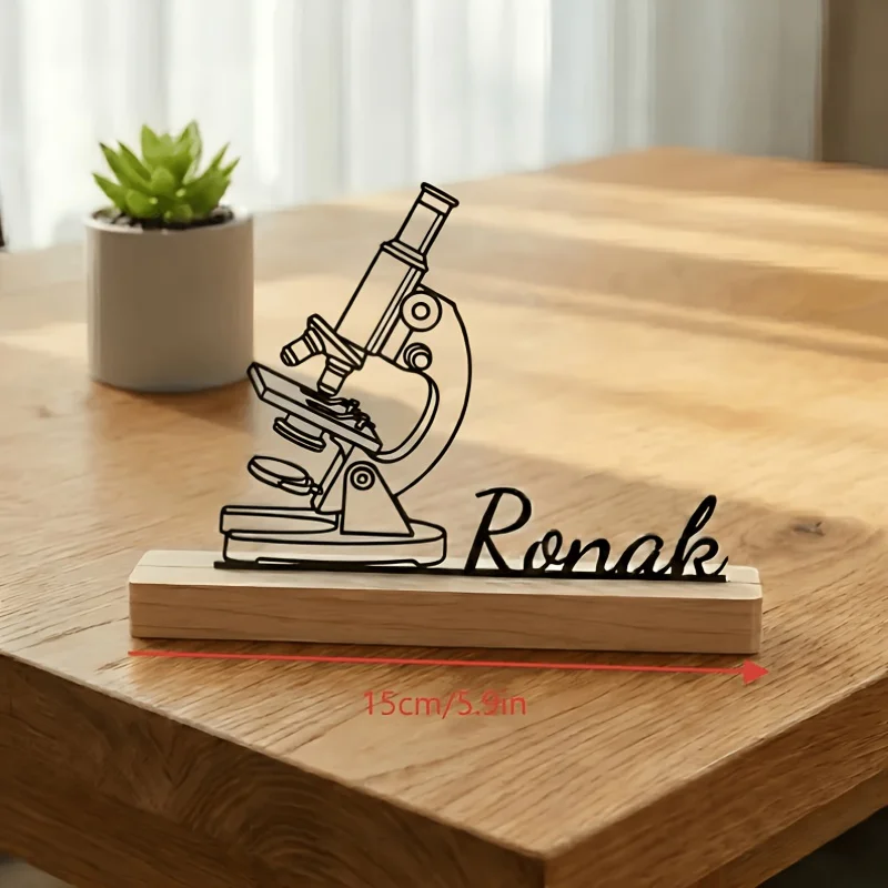 Microscope Desktop Decoration Customized Scientist Office Decor Biology Teacher Gifts Lab Technician Art Science Decor